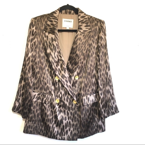 L’Agence Taryn Double Breasted Silk Blazer New Without Tags - Picture 6 of 16